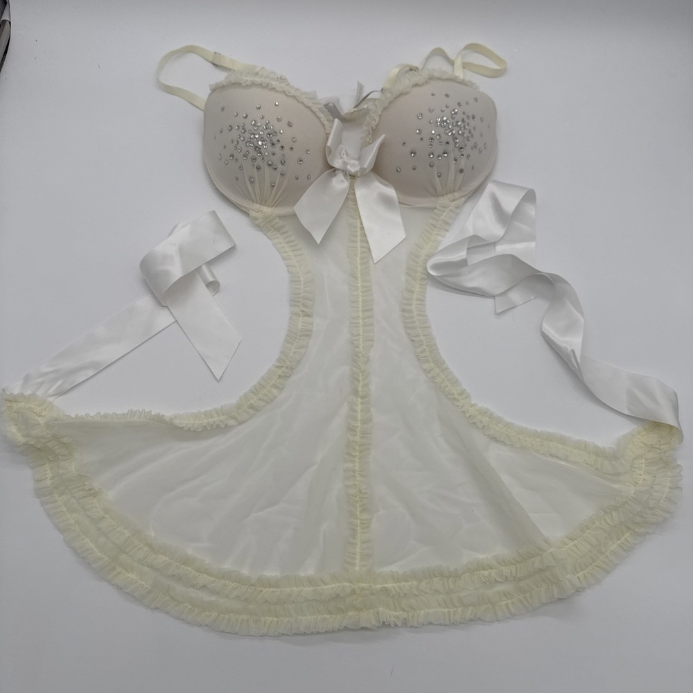 Victorias Secret I Do Size 36c Ruffles Tie  Lingerie Women's
